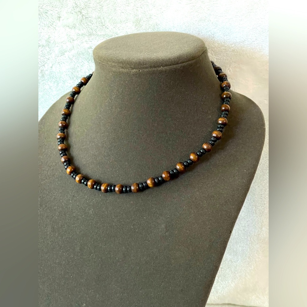 Vintage Surfer Boho wooden necklace